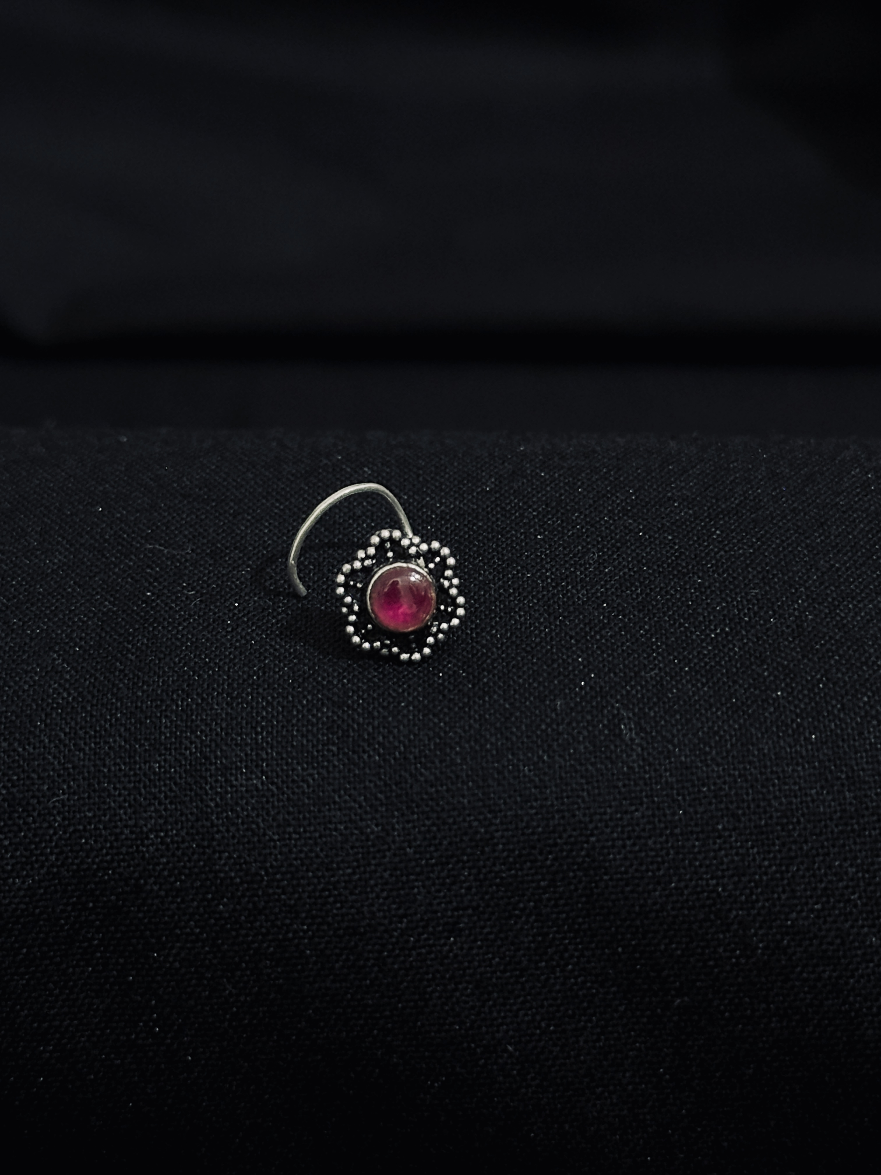 925 Sterling Silver Antique Flower Nose Pin